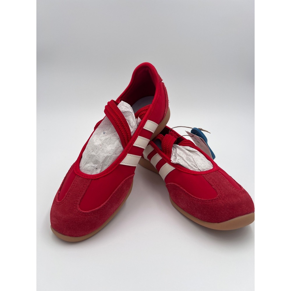 New In Box Adidas Barreda Mary Jane Red White Preppy Gum Sneakers HQ7398 W8